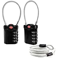 Newace Candados TSA para Meletas Candado Combinacion Taquilla con Función de Alerta de Equipaje Abierto y Cable de Acero…